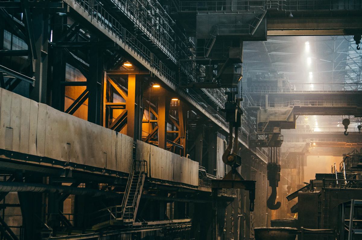 The interior of an industrial manufacturing plant